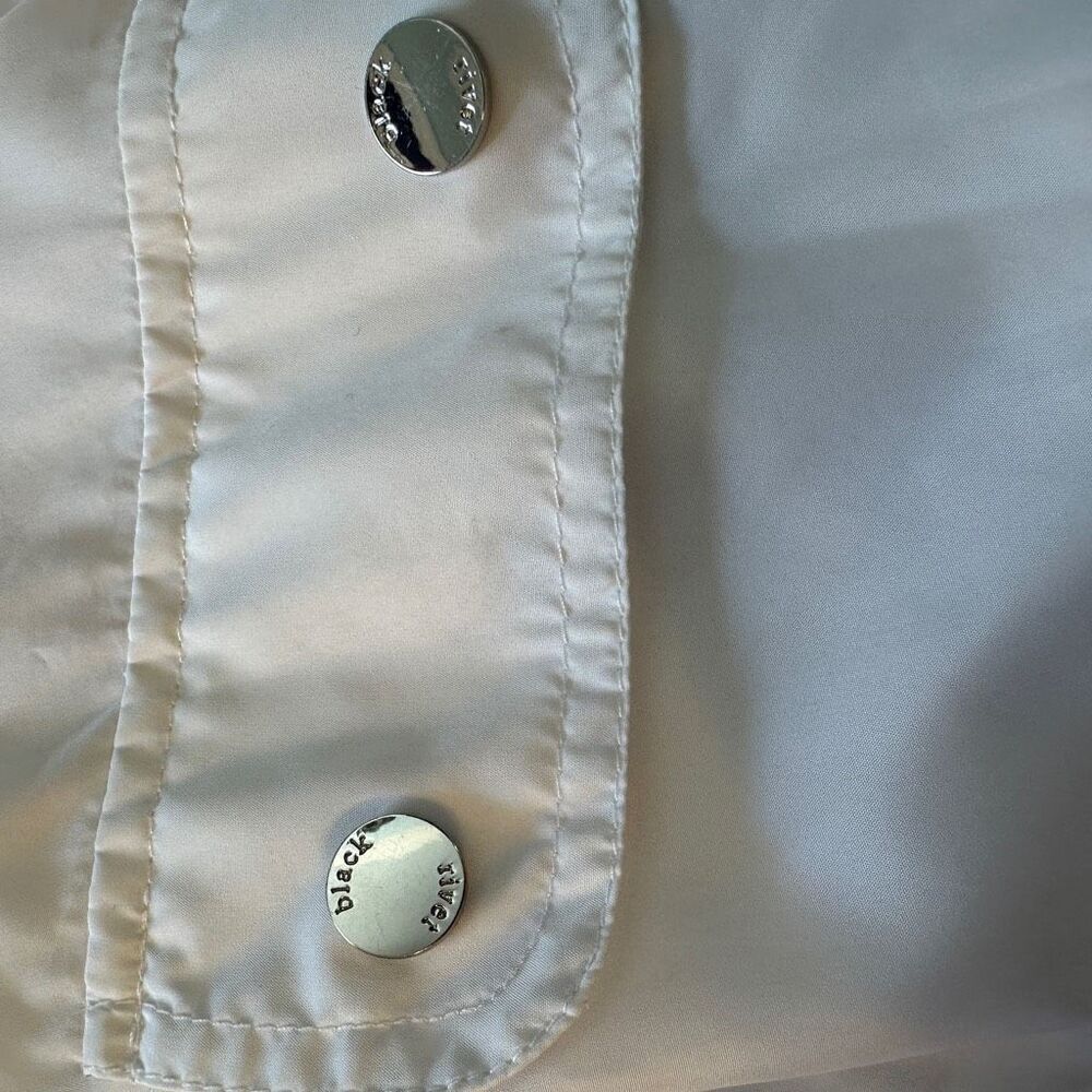 Black Rivet white rain coat - Picture 6 of 9